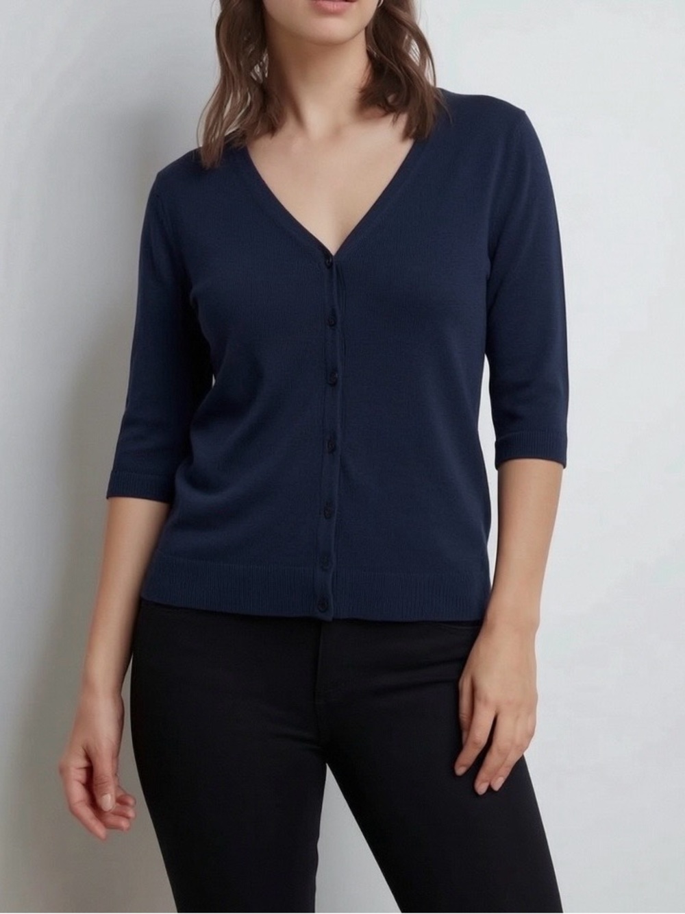 Vintage Studio V-neck Button Front Cardigan Sweater. Medium